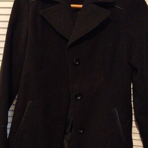 Faded Glory Men's Black Pea Coat..Size8/10